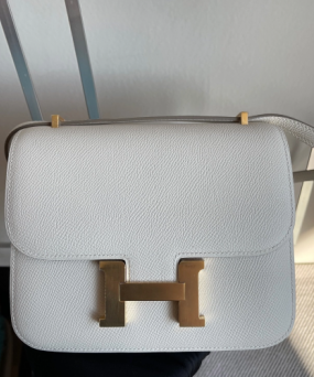 에르메스 콘스탄스18 나타 화이트 금장 앱송